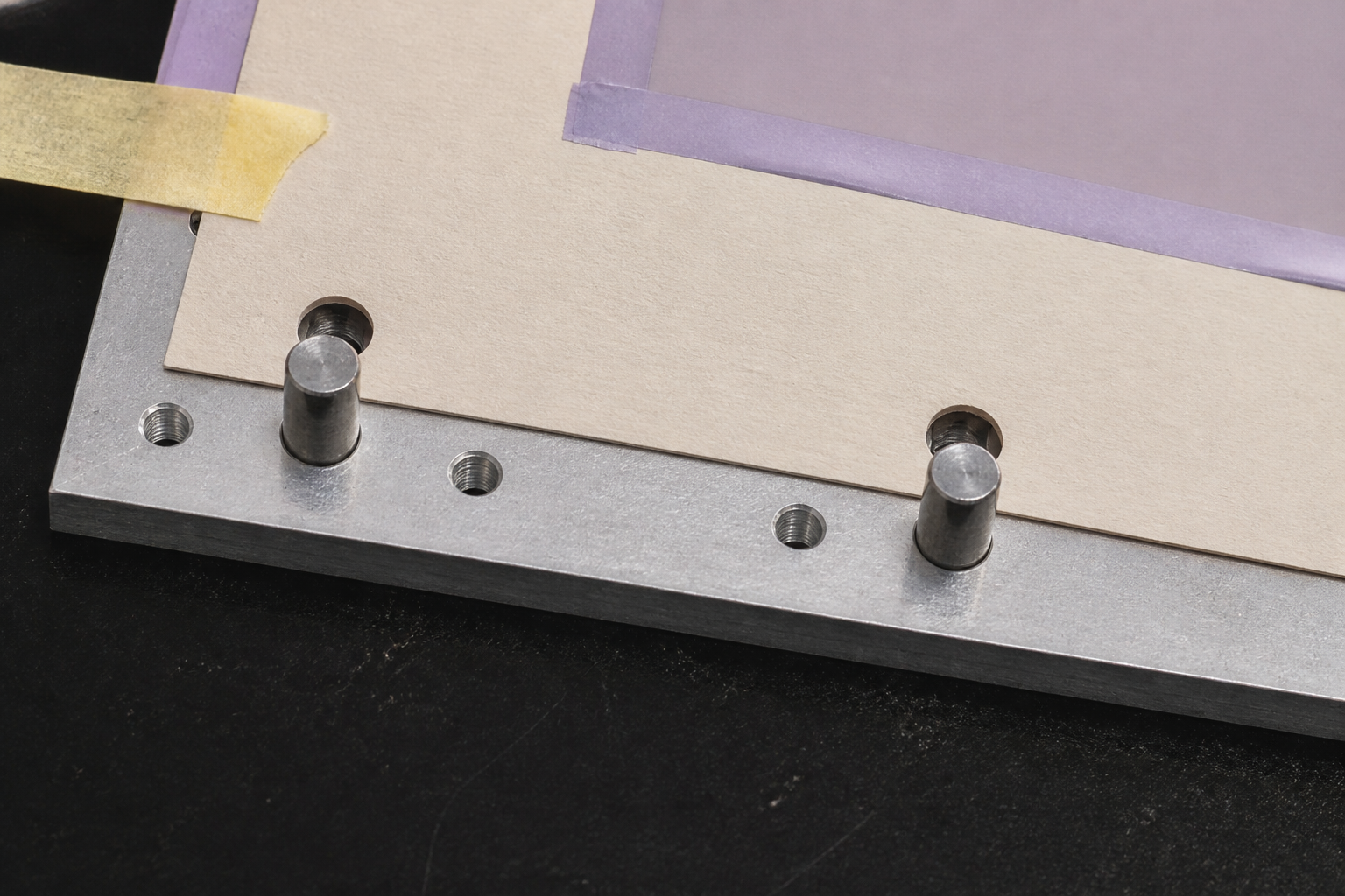 Pegbar registration holes on frame paper